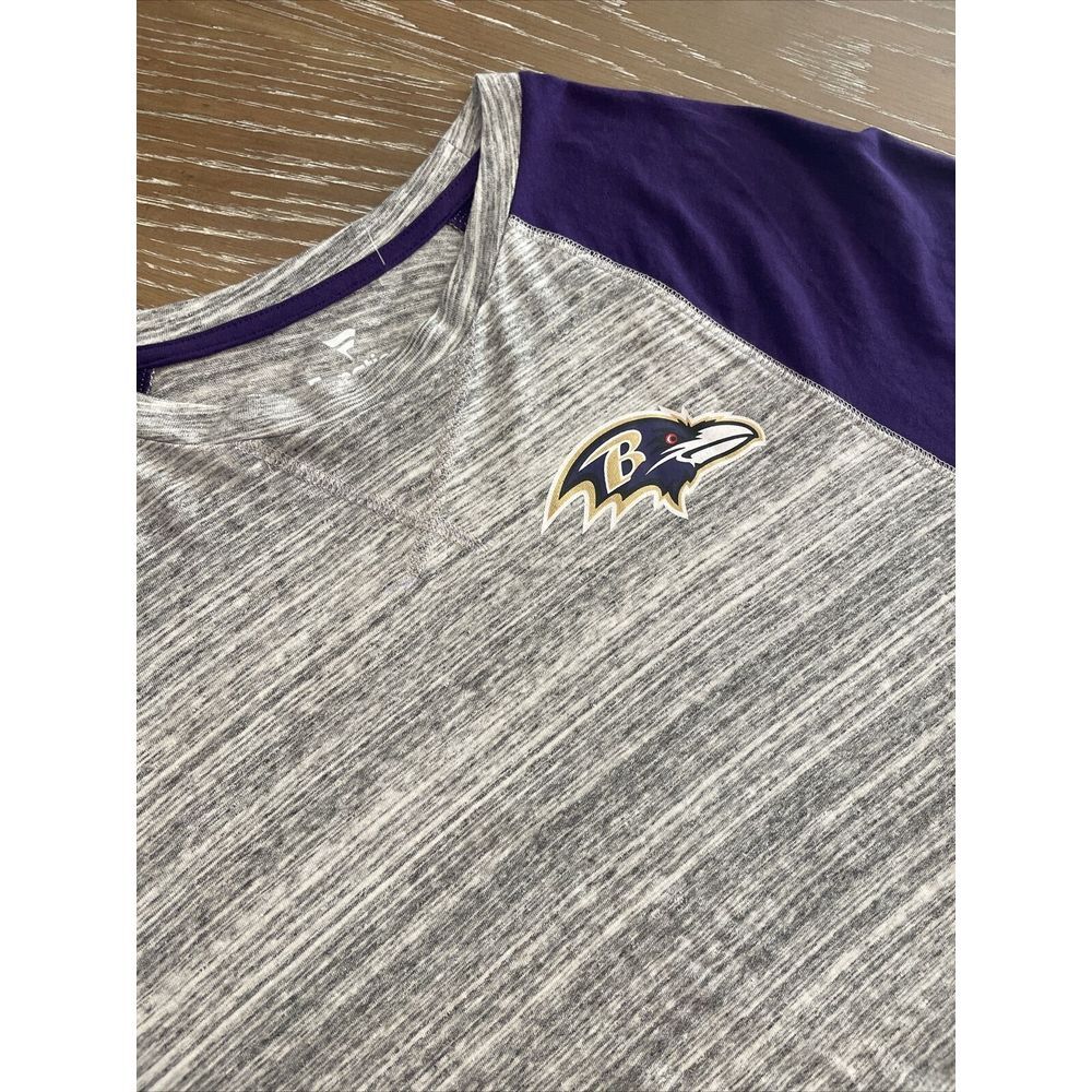 Baltimore Ravens‎ Men's Fantatics Gray/Purple Long Sleeve T-shirt XL EXCELLENT